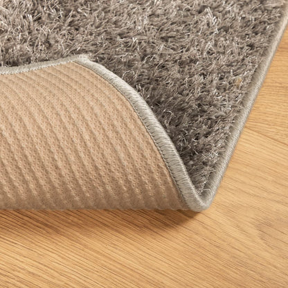 Rug ISTAN High Pile Shiny Look Grey 80x150 cm