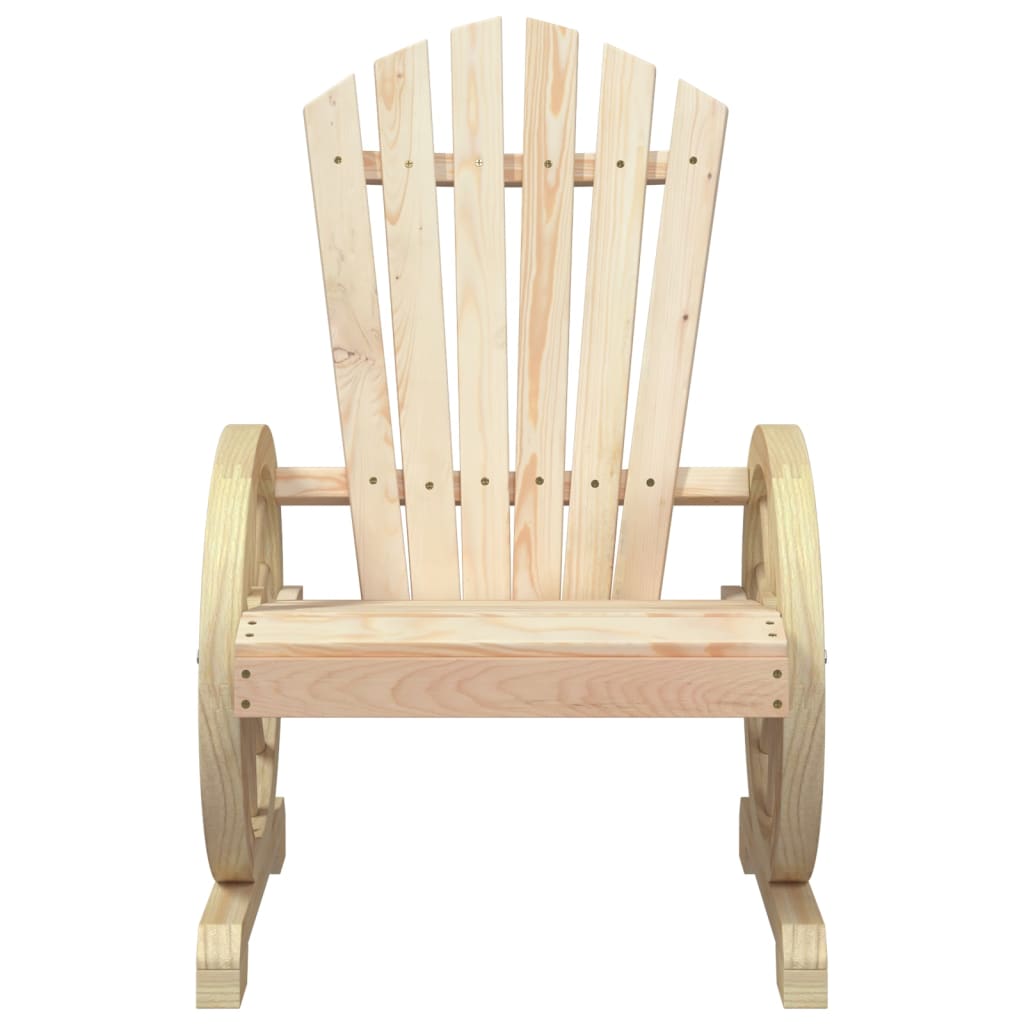 Garden Adirondack Chair | Set of 4 | Natural Wood | Solid fir wood
