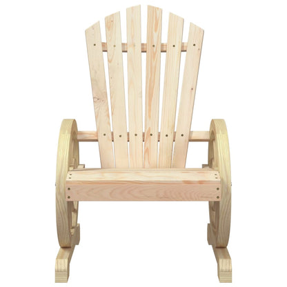 Garden Adirondack Chair | Set of 4 | Natural Wood | Solid fir wood