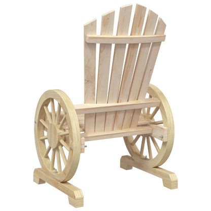 Garden Adirondack Chair | Set of 4 | Natural Wood | Solid fir wood