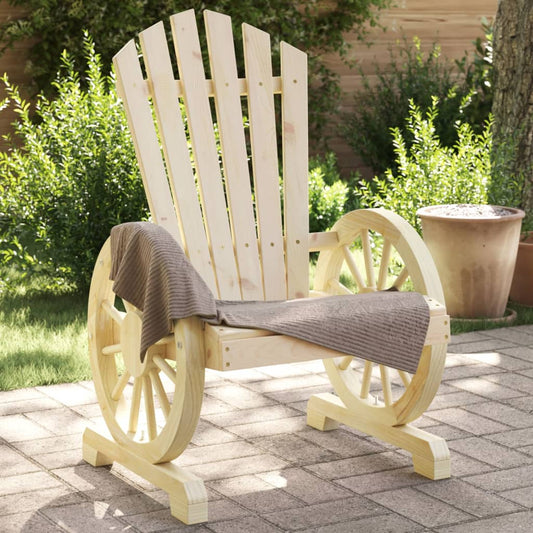 Garden Adirondack Chair | Set of 4 | Natural Wood | Solid fir wood
