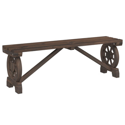 Garden Dining Set | Burnt Wood | Solid Fir Wood | Medium | Durable