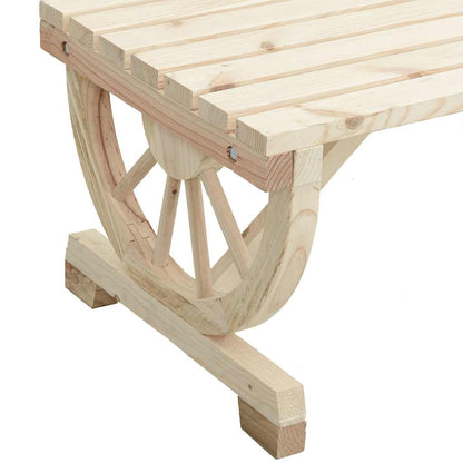 5 Piece Garden Dining Set Solid Wood Fir