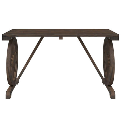 5 Piece Garden Dining Set Solid Wood Fir
