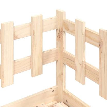 Pull-out Day Bed without Mattress  2x(90x200) cm Solid Wood