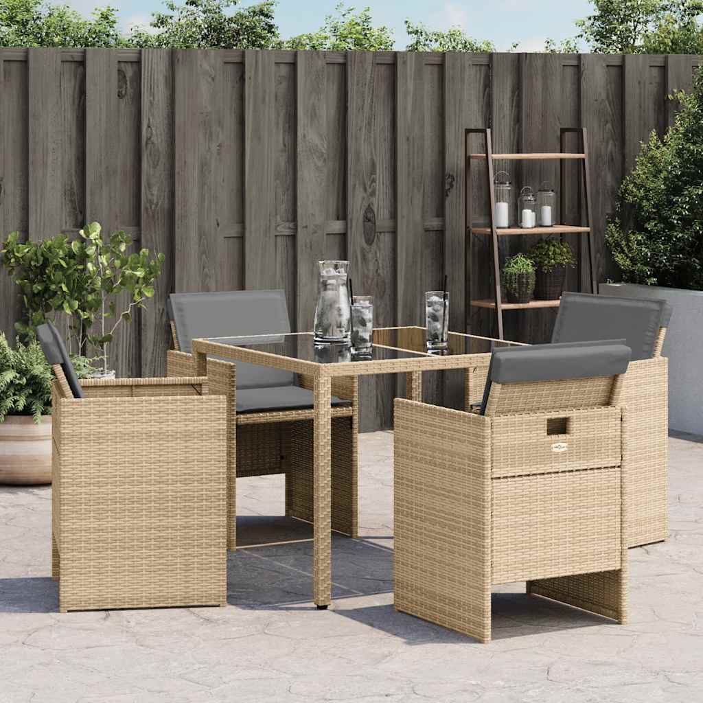 Garden Chair | Set of 4 | Mix Beige, Light Grey