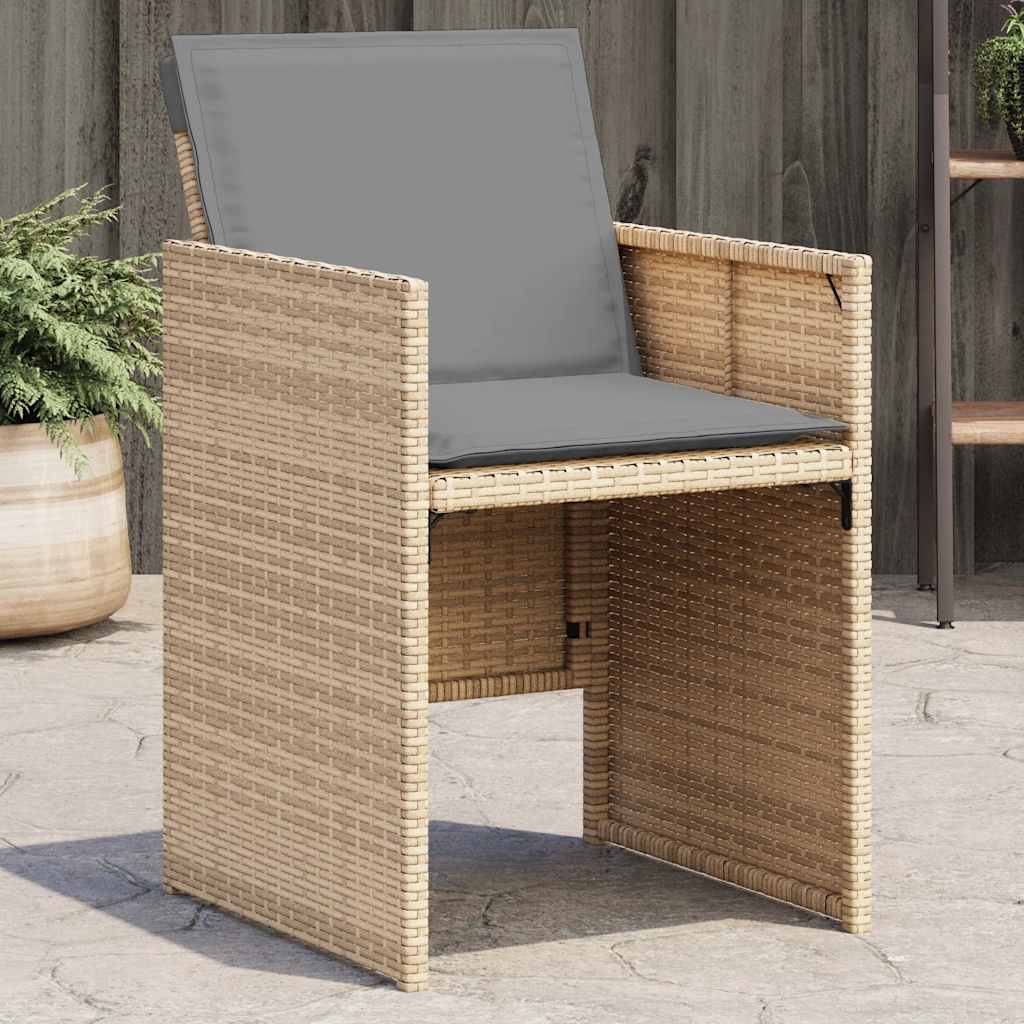Garden Chair | Set of 4 | Mix Beige, Light Grey