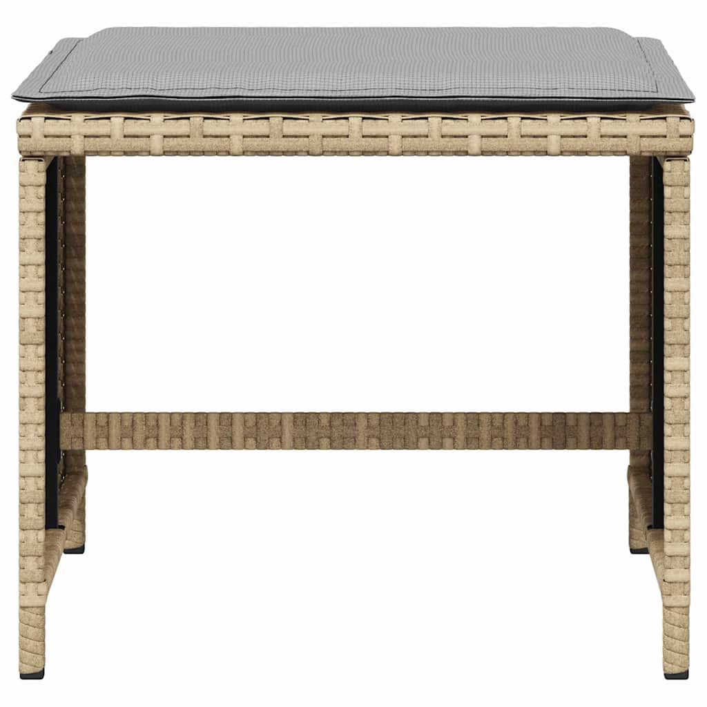Garden Stools with Cushions 4 pcs Mix Beige 41x41x36 cm