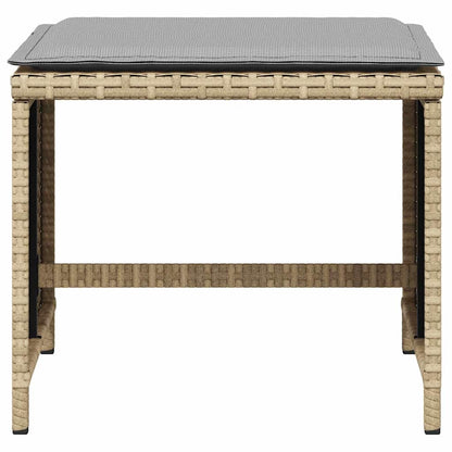 Garden Stools with Cushions 4 pcs Mix Beige 41x41x36 cm