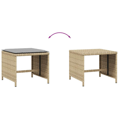 Garden Stools with Cushions 4 pcs Mix Beige 41x41x36 cm