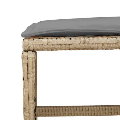 Garden Stools with Cushions 4 pcs Mix Beige 41x41x36 cm