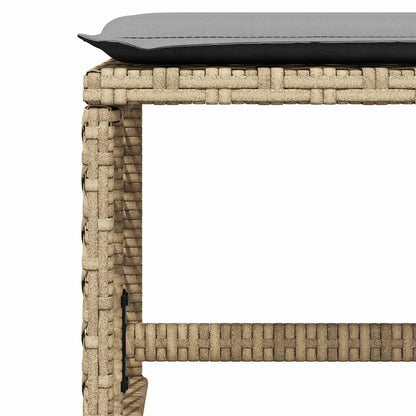 Garden Stools with Cushions 4 pcs Mix Beige 41x41x36 cm