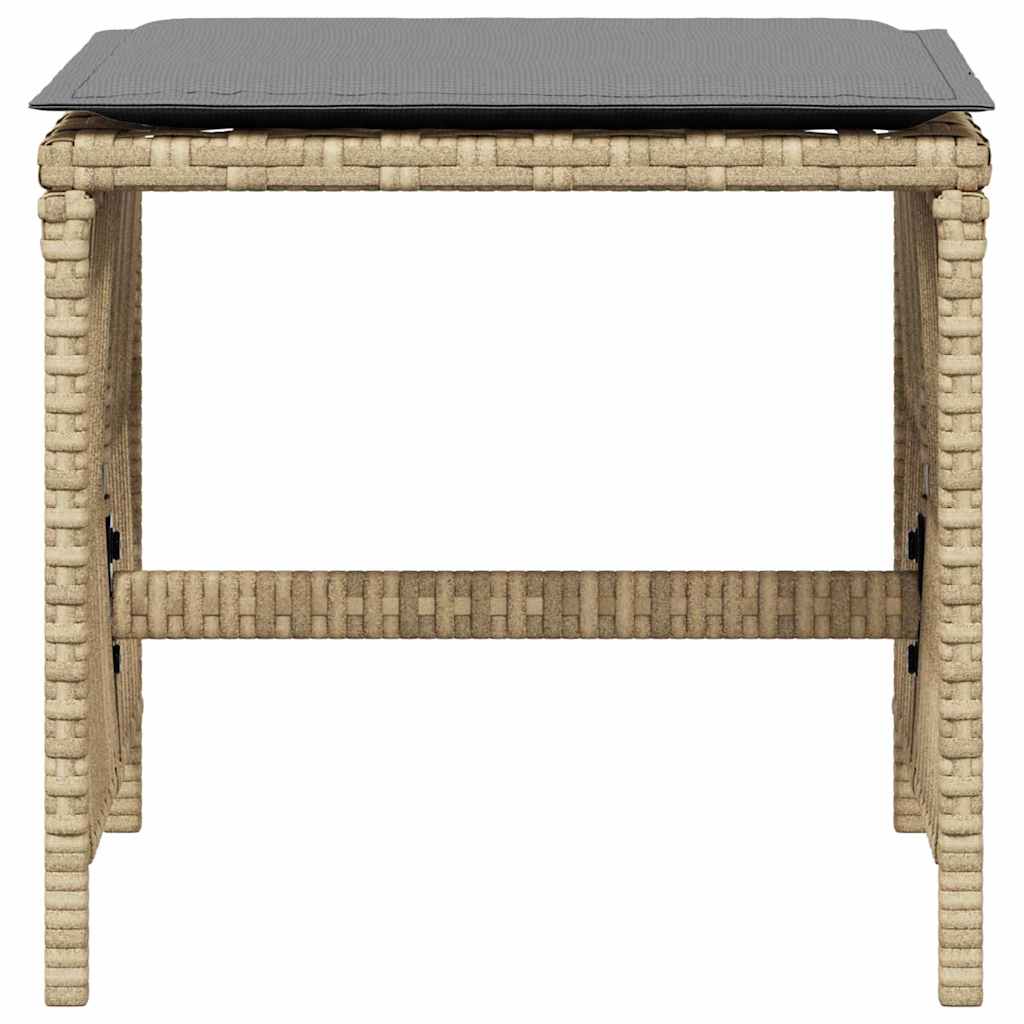 Garden Stools with Cushions 4 pcs Mix Beige 41x41x36 cm