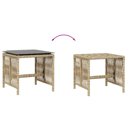 Garden Stools with Cushions 4 pcs Mix Beige 41x41x36 cm