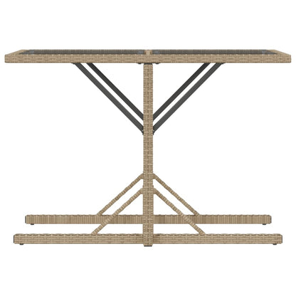 3 Piece Bistro Set with Cushions Beige Poly Rattan