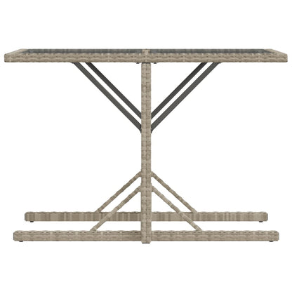 3 Piece Bistro Set with Cushions Light Grey Poly Rattan