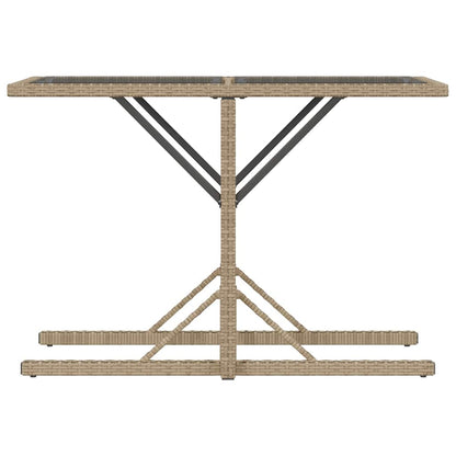 3 Piece Bistro Set with Cushions Mix Beige Poly Rattan