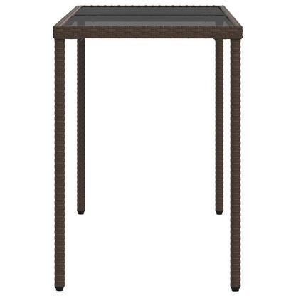 5 Piece Garden Dining Set with Cushions Brown Poly Rattan