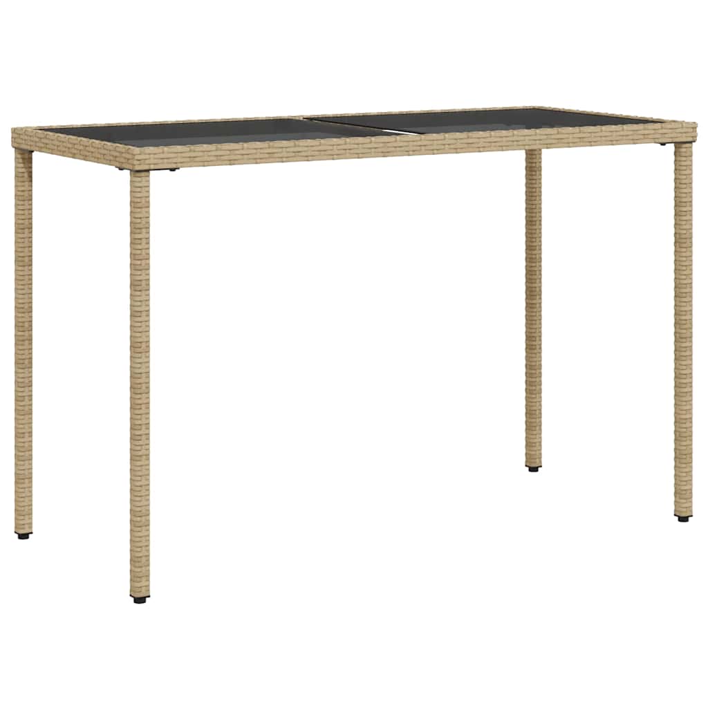 5 Piece Garden Dining Set with Cushions Beige Poly Rattan