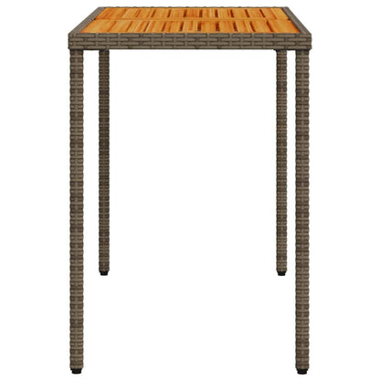 5 Piece Garden Dining Set with Cushions Grey Poly Rattan