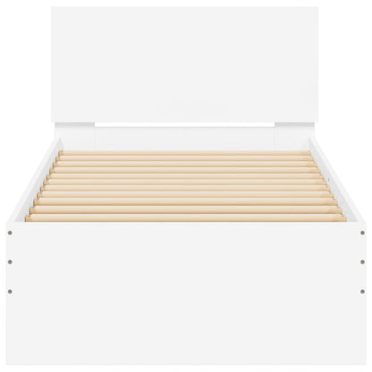 Bed Frame without Mattress with Headboard White 90x200 cm