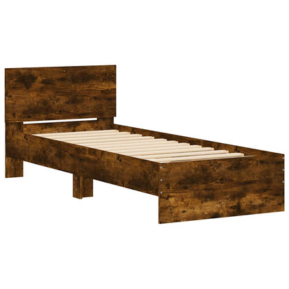 Bed Frame | Smoked Oak | Engineered wood | 90 x 200 cm | Durable