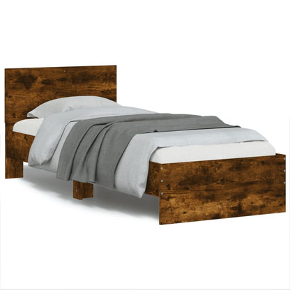 Bed Frame | Smoked Oak | Engineered wood | 90 x 200 cm | Durable