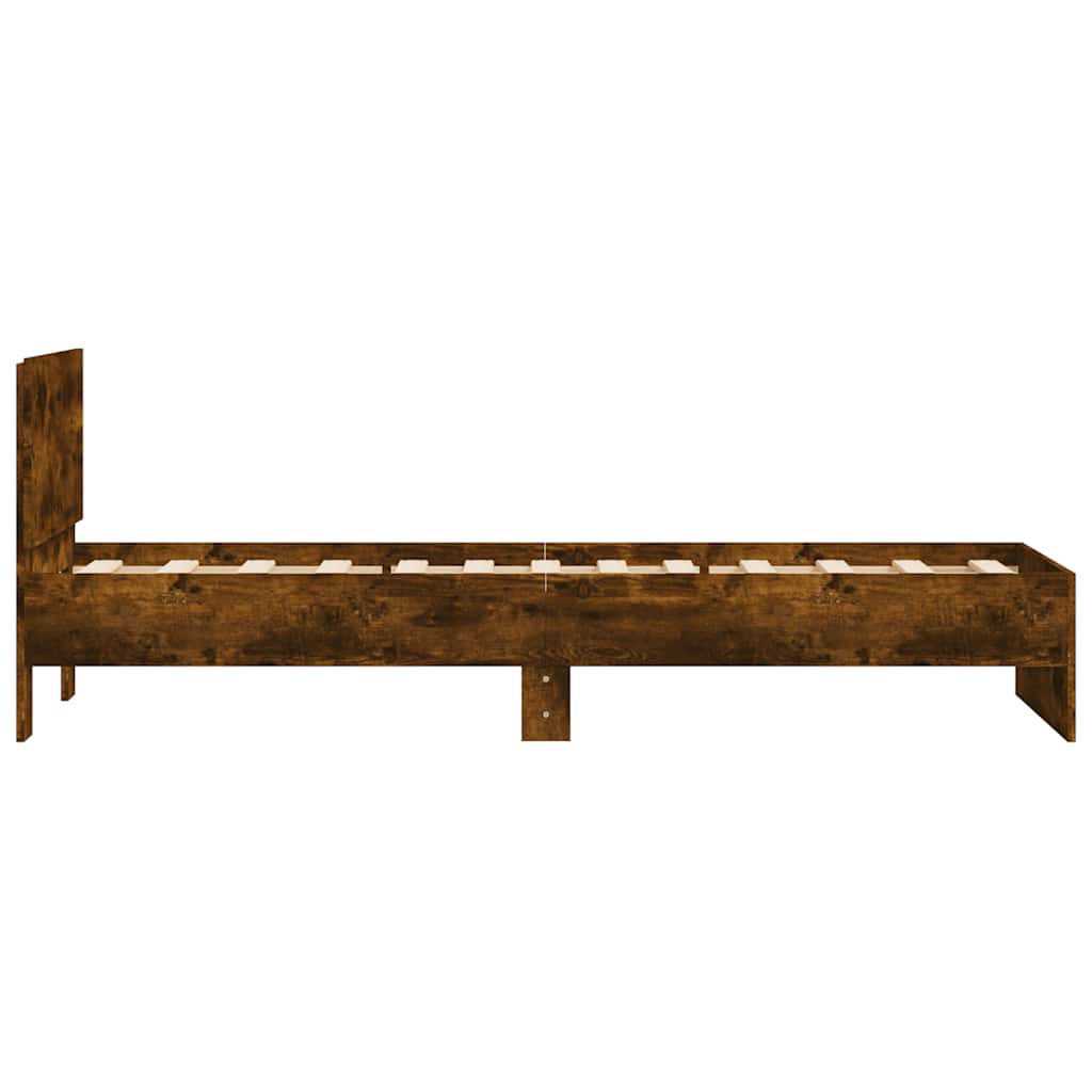 Bed Frame | Smoked Oak | Engineered wood | 90 x 200 cm | Durable