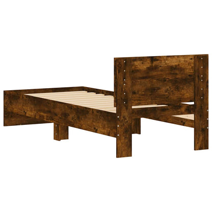 Bed Frame | Smoked Oak | Engineered wood | 90 x 200 cm | Durable