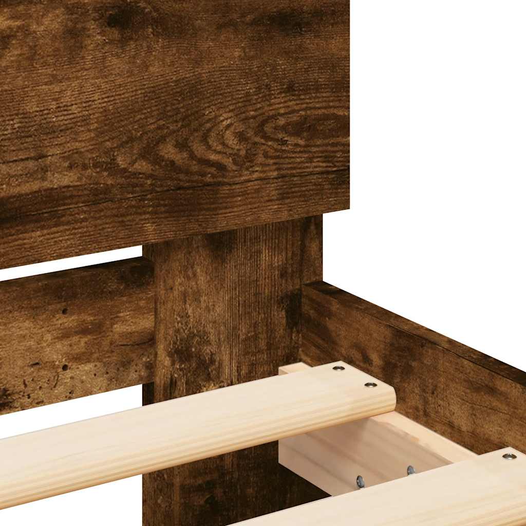 Bed Frame | Smoked Oak | Engineered wood | 90 x 200 cm | Durable