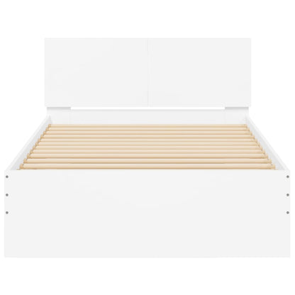 Bed Frame without Mattress with LED Lights White 100x200 cm