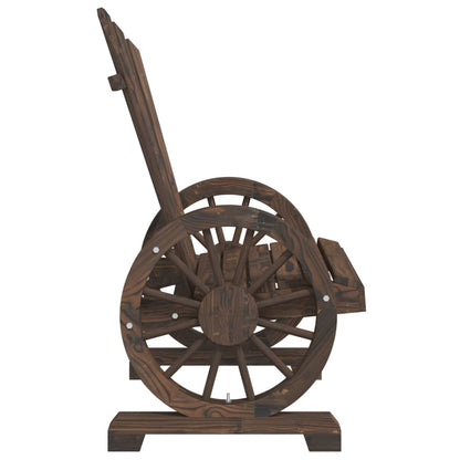 Garden Adirondack Chair | Burnt Wood | Solid Fir Wood | Standard