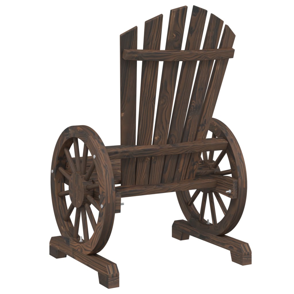 Garden Adirondack Chair | Burnt Wood | Solid Fir Wood | Standard