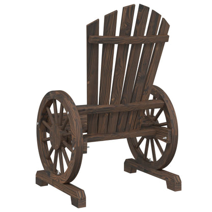Garden Adirondack Chair | Burnt Wood | Solid Fir Wood | Standard
