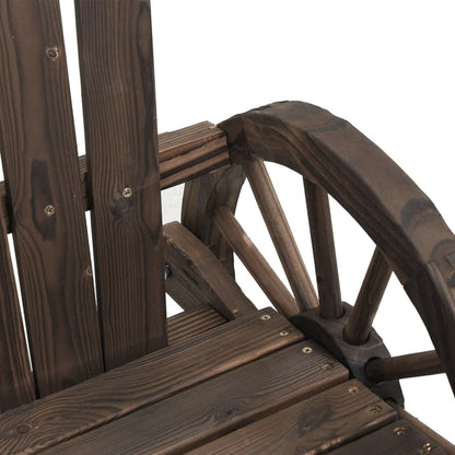 Garden Adirondack Chair | Burnt Wood | Solid Fir Wood | Standard