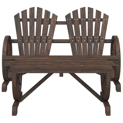 Garden Lounge Set | Burnt look wood | Solid fir wood | Large | Ergonomic