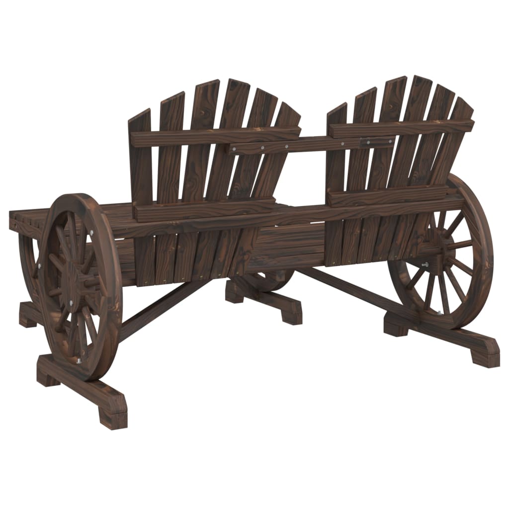 Garden Lounge Set | Burnt look wood | Solid fir wood | Large | Ergonomic