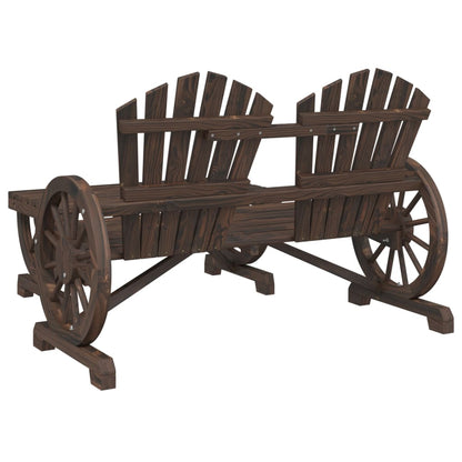 Garden Lounge Set | Burnt look wood | Solid fir wood | Large | Ergonomic