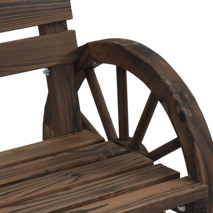 Garden Chair | Set of 2 | Burnt wood | Solid fir wood | Standard