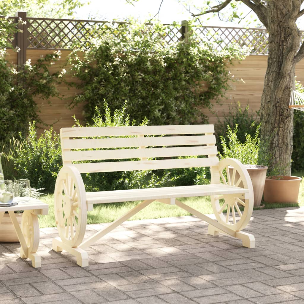 Garden Bench | Natural Wood | Solid Fir Wood | Standard |  Durable