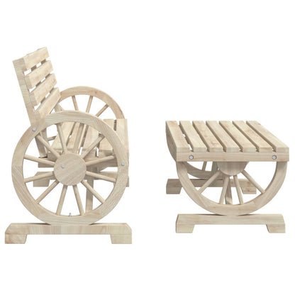 Garden Lounge Set | natural wood | Solid fir wood | Medium | Durable
