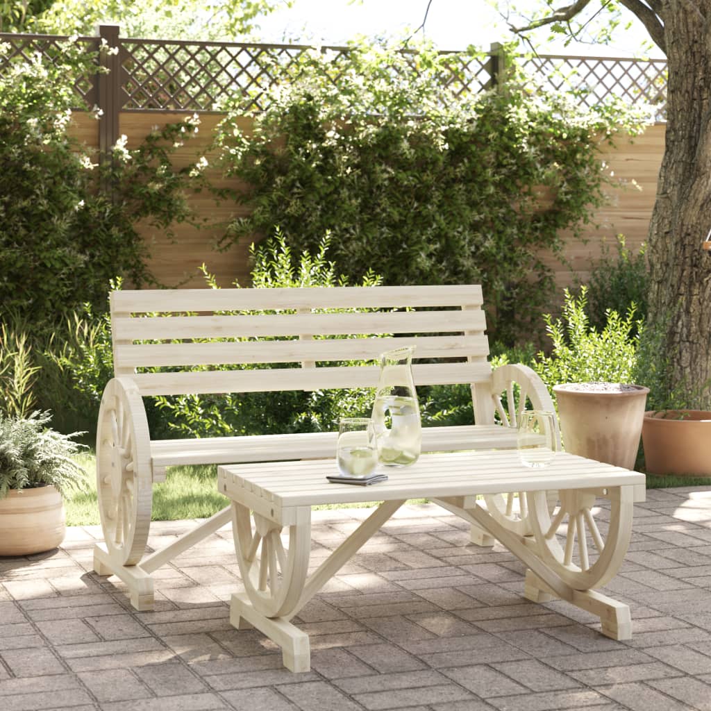 Garden Lounge Set | natural wood | Solid fir wood | Medium | Durable
