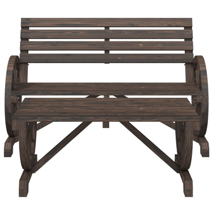 Garden Lounge Set | Burnt Wood | Solid fir wood | Two-piece set