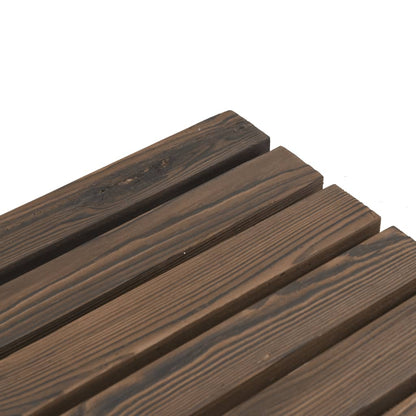 Garden Lounge Set | Burnt Wood | Solid fir wood | Two-piece set