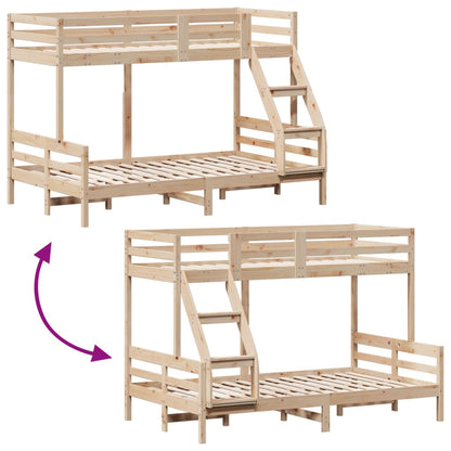 Bunk Bed without Mattress 80x200/120x200 cm Solid Wood