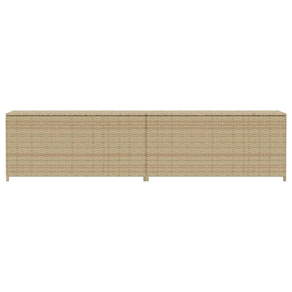 Garden Storage Box Mix Beige 469L Poly Rattan