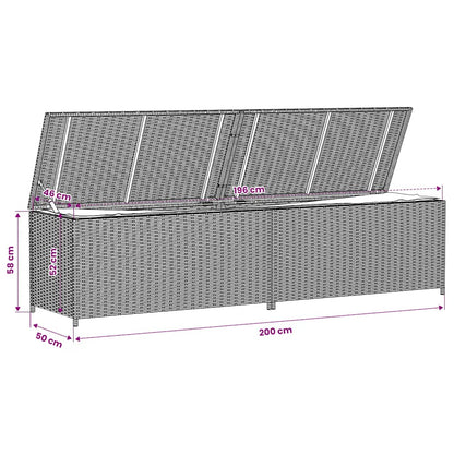 Garden Storage Box Mix Beige 469L Poly Rattan