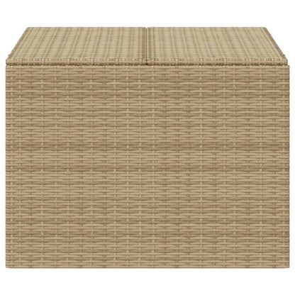 Garden Storage Box Mix Beige 291L Poly Rattan