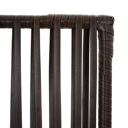 Room Divider 4 Panels Brown Poly Rattan