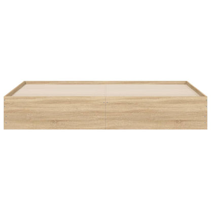 Bed Frame with Drawers without Mattress Sonoma Oak 180x200 cm Super King